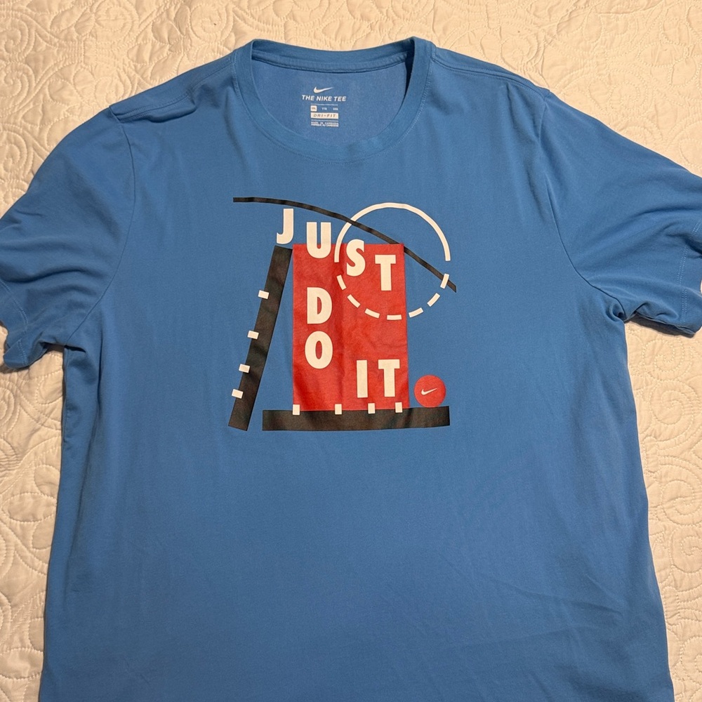 Nike Dri-fit Just Do It T-Shirt Blue Size XXL